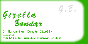 gizella bondar business card